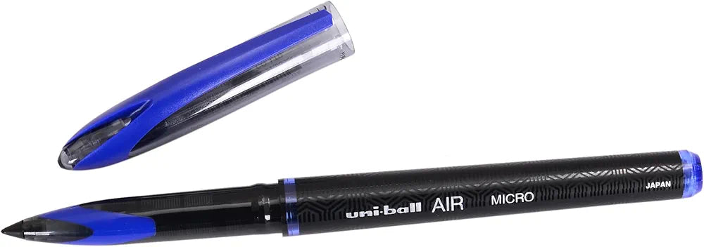 UNI-BALL Air UBA188M 0.5 mm Roller Ball Pens, Blue & Black Ink, Pack of 4