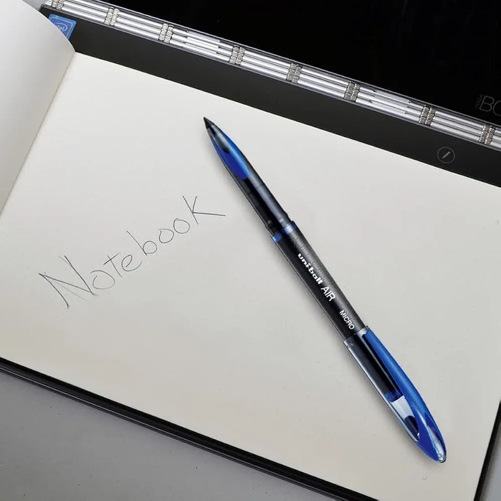 UNI-BALL Air UBA188M 0.5 mm Roller Ball Pens, Blue & Black Ink, Pack of 4