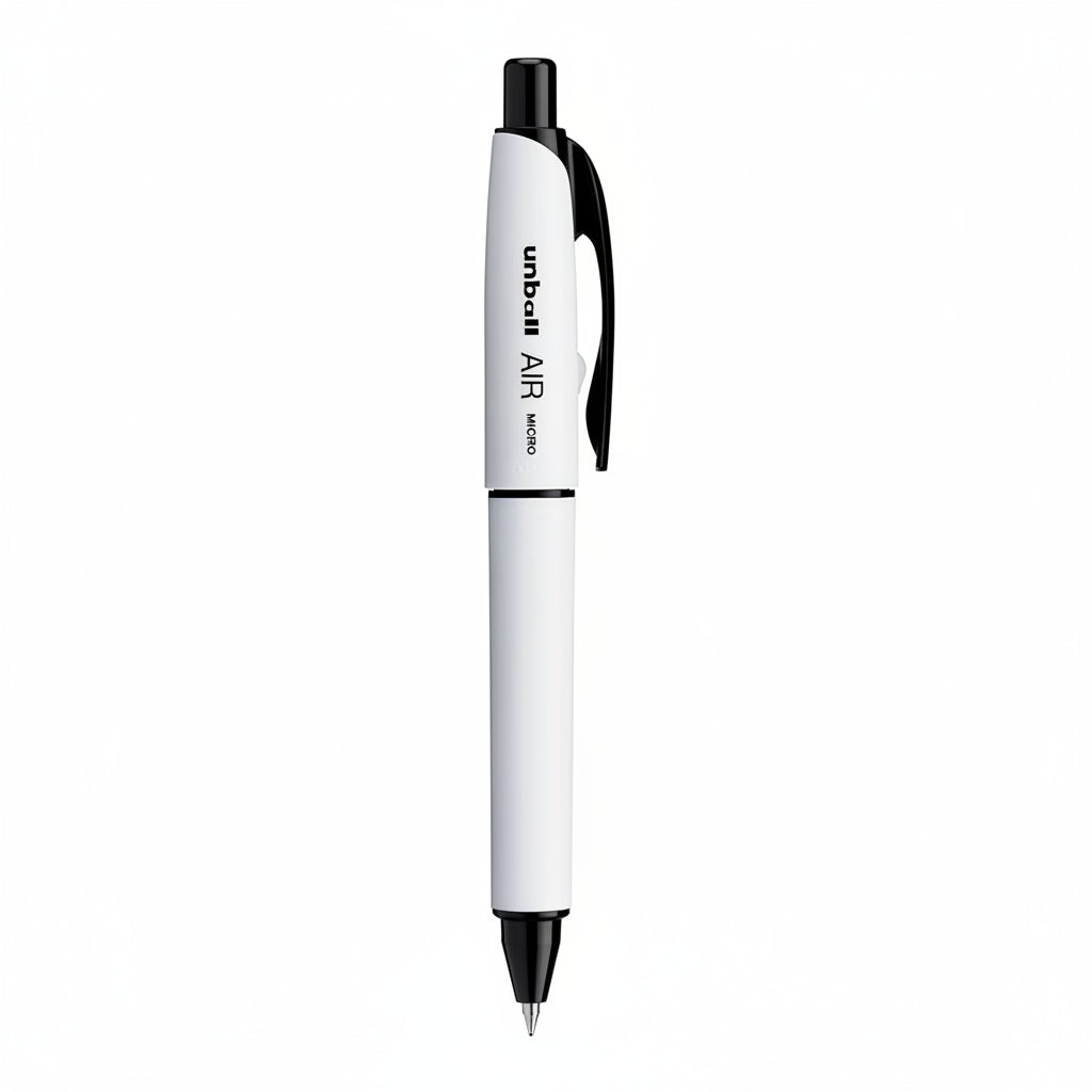 UNI-BALL Air UBA188ELM 0.5mm Roller Ball Pen | White Body, Blue Ink, Pack of 6