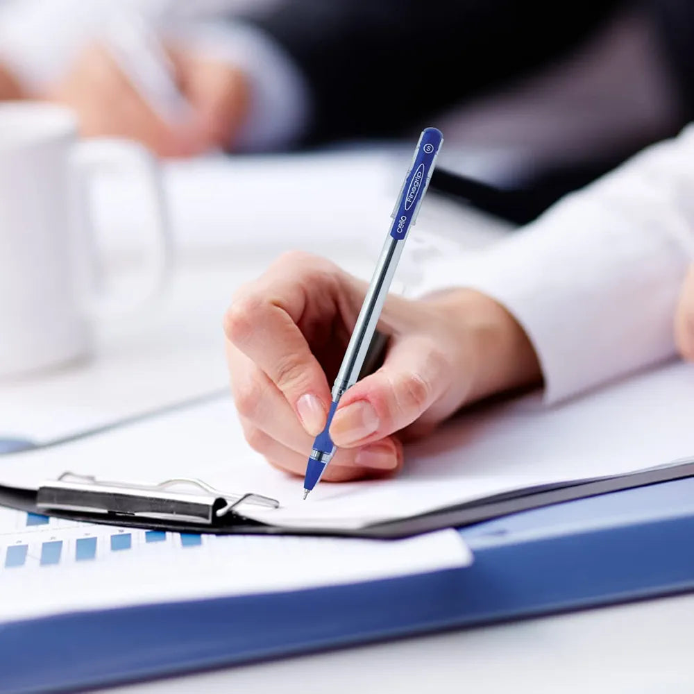 Cello Finegrip Ball Pen Set - Pack of 25 (Blue)