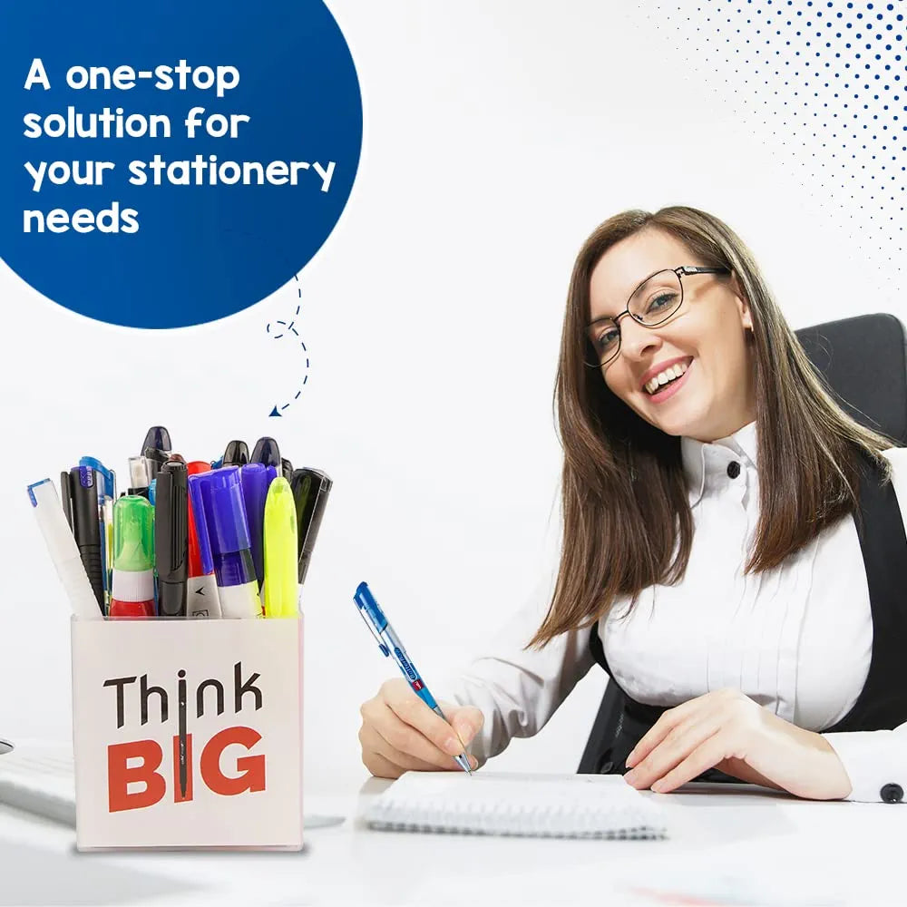 Cello Desk Station, Assorted Office Stationery Items 23 Stationery Items & 1 Pen Stand, Multicolor (Plastic) Corporate Gifts For Employees