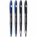 UNI-BALL Air UBA188M 0.5 mm Roller Ball Pens, Blue & Black Ink, Pack of 4