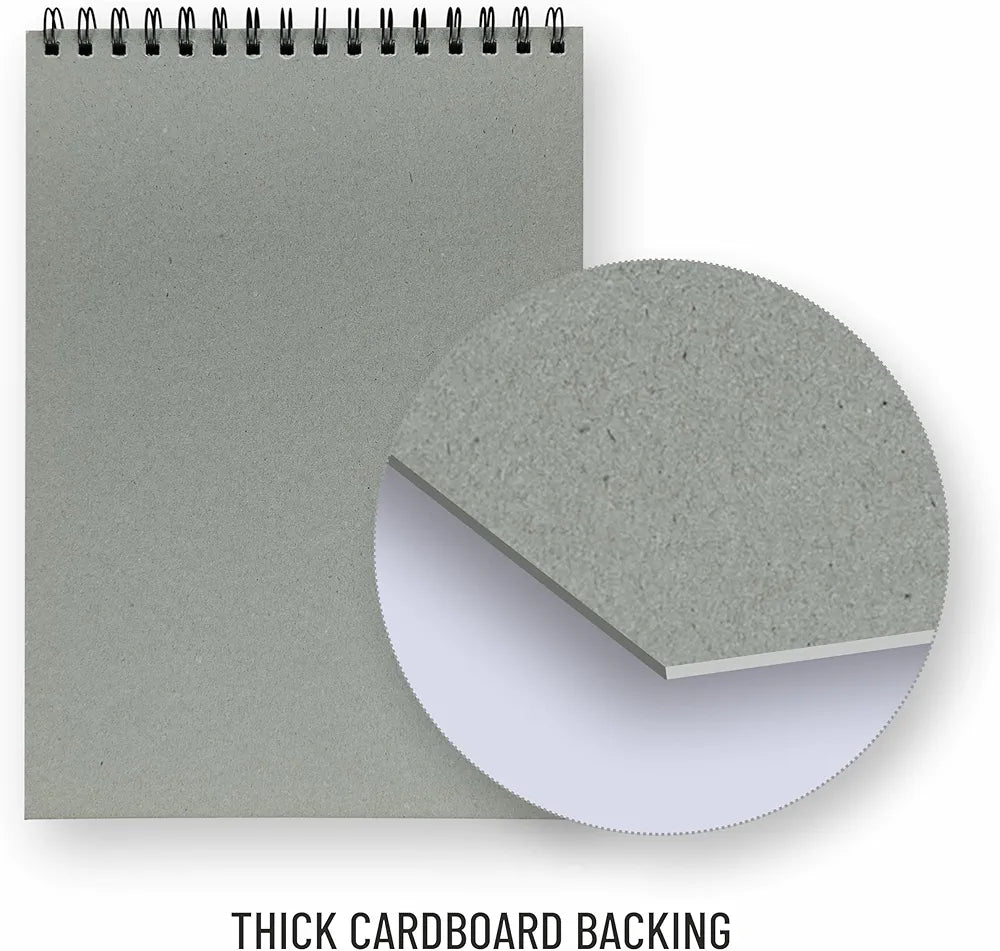 Anupam Sketch-O Sketchbook A5 | 50 Sheet 100 Pages | 140GSM | Durable Acid Free Drawing Paper |Top Spiral-Bound Sketchpad for Artists Kids & Professionals for Marker Colored Pencil Charcoal