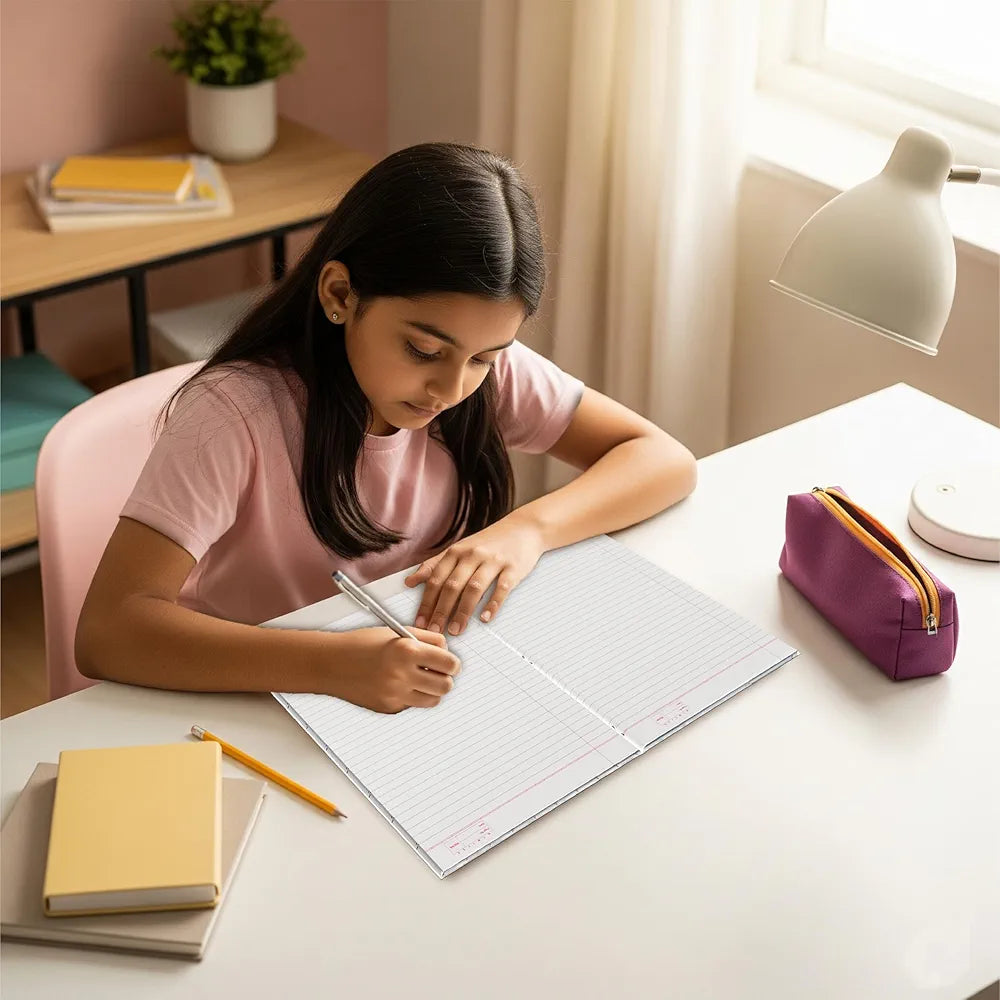 YOUVA Navneet Soft Bound Long Book/Soft cover Notebook for Students | Single Line | 172 Pages | Pack of 6 | Regular Size 17 cm x 27 cm