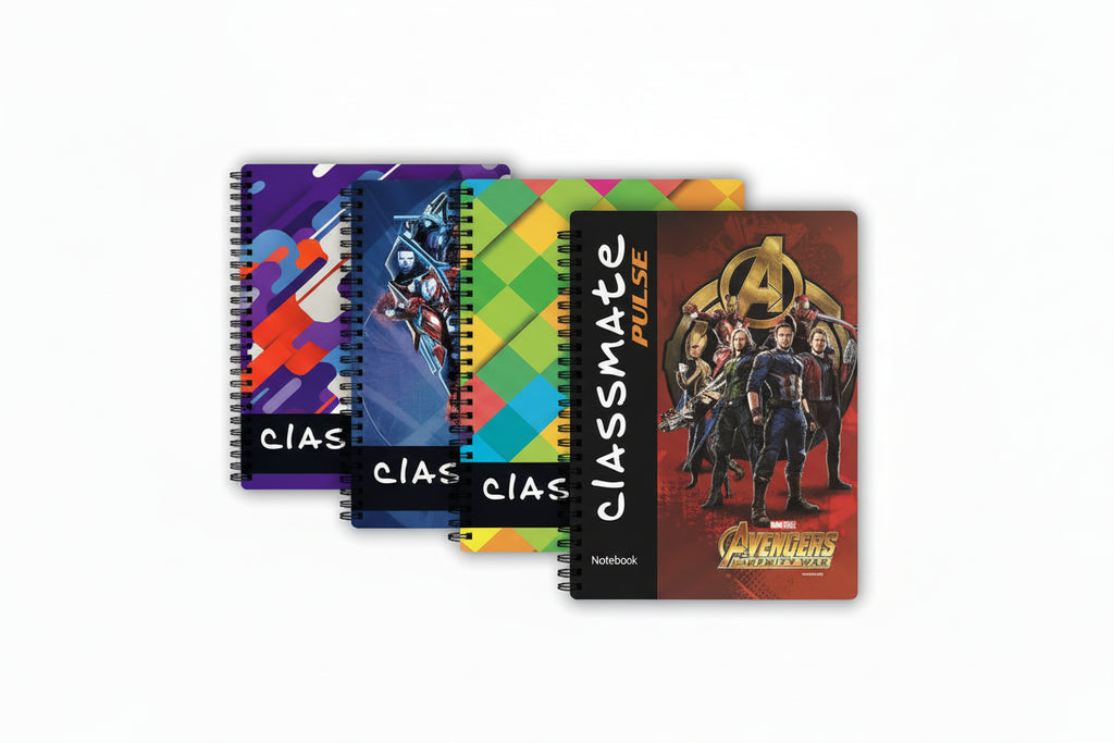 Classmate Pulse Notebook - 267 X 203, 160 Pages, Single Line, Wiro Binding, Multicolor (2105007)